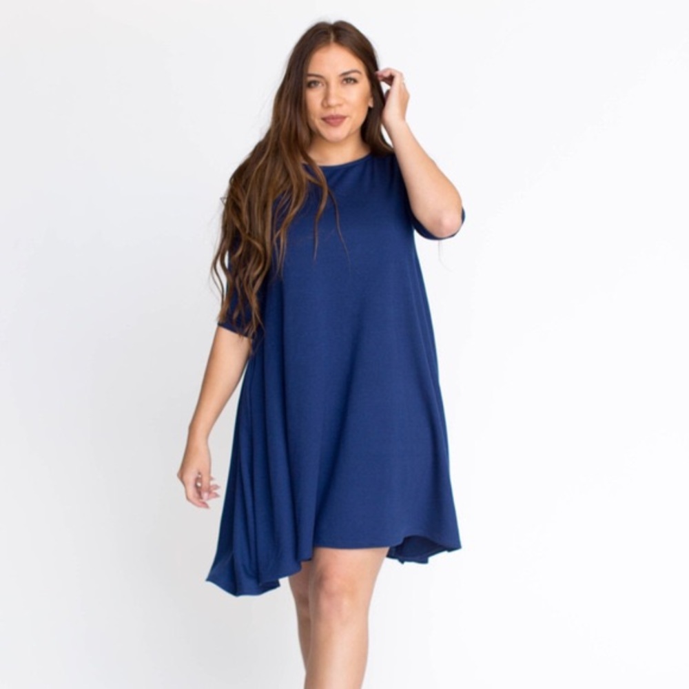 Agnes & Dora French Terry Joplin Dress - NAVY